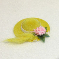 Yellow velvet hat