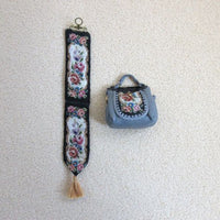 Hand embroidered flowers 2 pcs. for e.g. make your own bell string