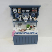 Blå køkkenvask m/ deco blue onion