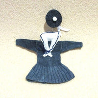 Hand-knitted school uniform, girl for 10 cm
