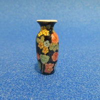 Porcelain flower vase handmade (black)