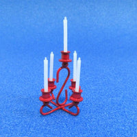 Candlestick, red with light