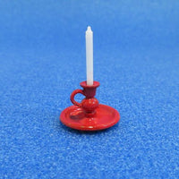 Red candle holder w/light