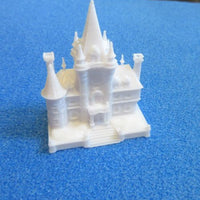 Miniature Chateau, hvid kunststof