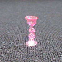 Lysestage rosa glas