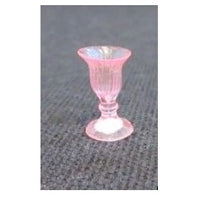 Glas rosa plast  6 stk.