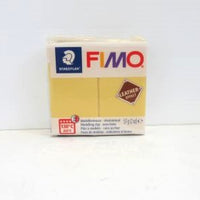 Fimo læder effekt, safran gul  56 gr.