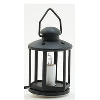 Lantern w/electricity, black
