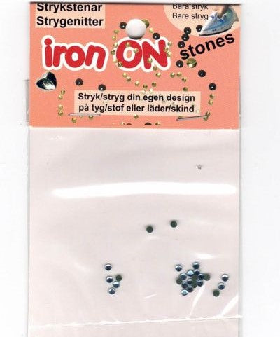 iron on krystal, lys blå