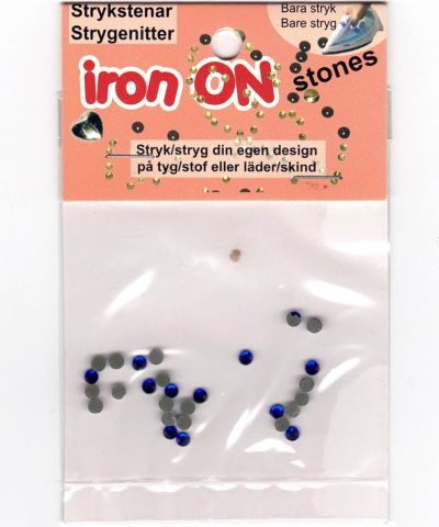 iron on krystal, mørk blå