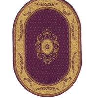 Gulvtæppe printet på hørlærred oval 15,5 x 11 cm