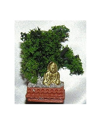 Bonsai træ m/ buda i messing