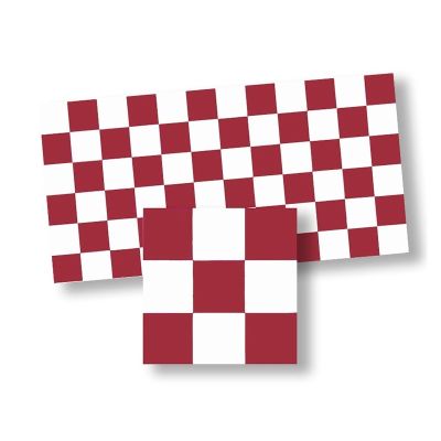 Mosaik - gulv hvid / bordeaux