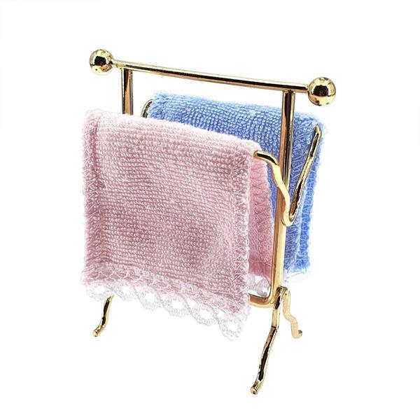 Håndklæder 2 stk. rosa / lyseblå, stativ medfølger ikke (nr.17640 )