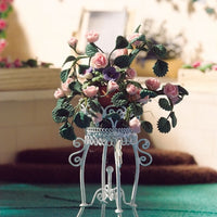 Blomsteropsats uden blomst, hvid metal