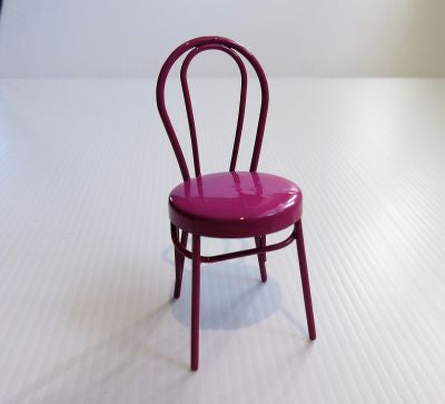 Cafe-stol, lilla metal