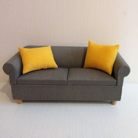 Sofa + 2 chairs gray + 4 cushions