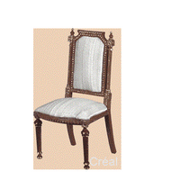 Desk chair, walnut/gold