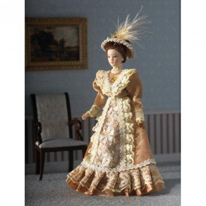 Victoriansk dame i beige
