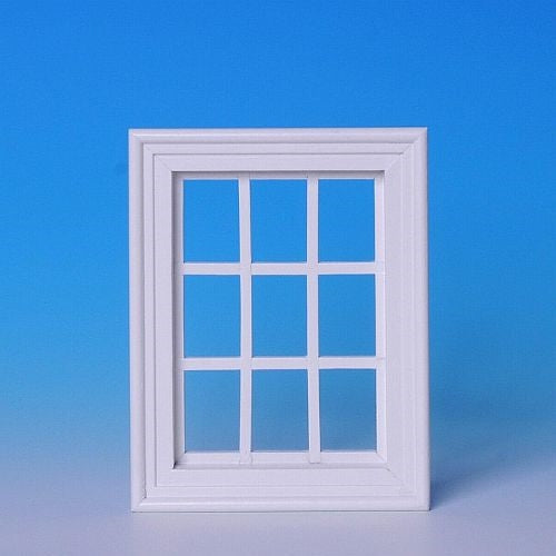 Sprosse-vindue med ægte glas, hvidmalet ( udgår )