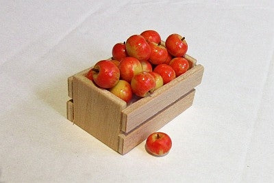 Kasse m/ håndlavede æbler