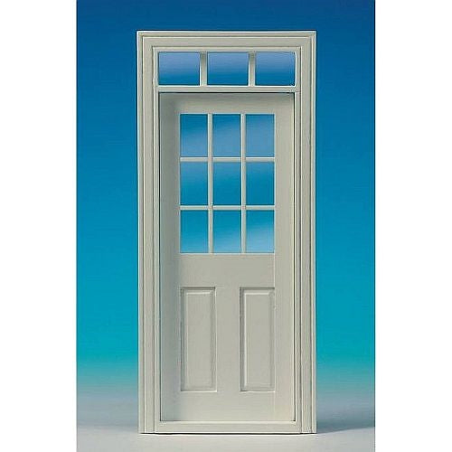 Interior dør, hvidlakeret med ægte glas , vindue over dør i acryl