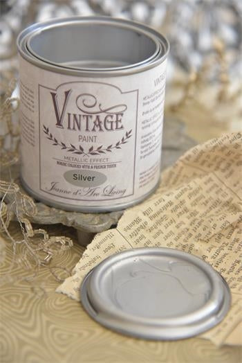 Vintage Paint - Silver Metallic - 200 ml.