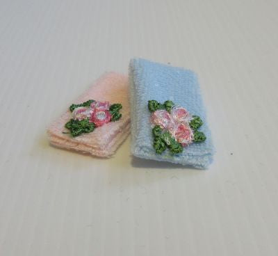 Håndklæder 2 stk. rosa/lys blå