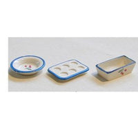 Set of 3 pieces with cherry, metal