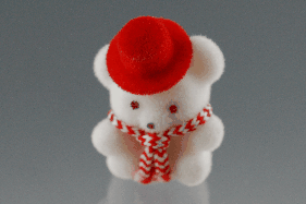 Bamse m/ rød hat