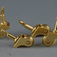 Møbelhjul, messing   4 stk.