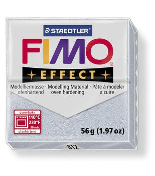 Fimo effect glitter sølv 56 g.