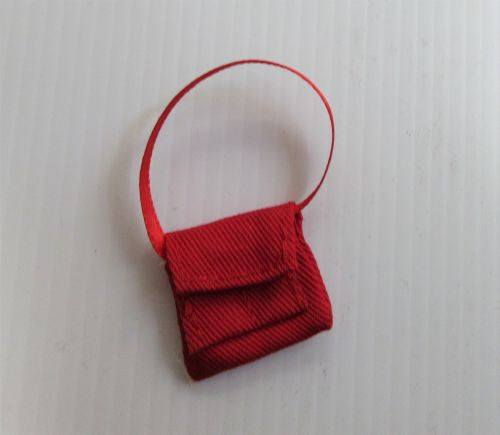 Håndtaske rød ( kan åbnes ) lærred