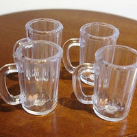 Beer mugs, plastic, 4 pcs.