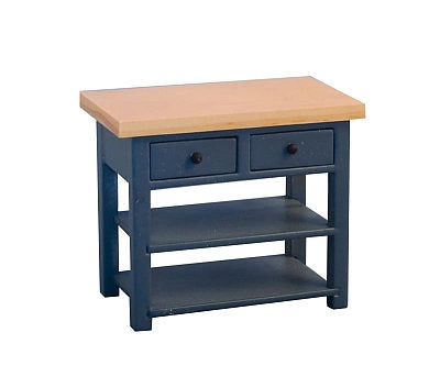 Køkkenbord Shaker-stil blå