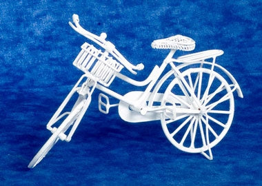 Cykel , hvid metal