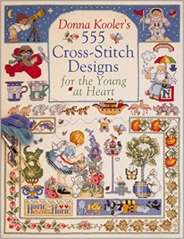 Broderi mønstre, 555 Cross-Stitch Designs, 128 sider