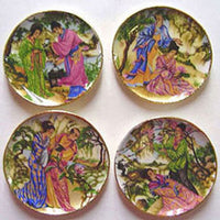 Oriental romantic plate 4 pcs.