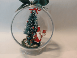 Christmas-ball med ( lille juletræ m/ pynt ) KIT