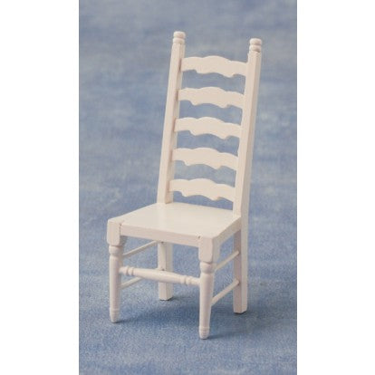 Ladderback stol, hvidlakeret