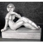 Art Deco Figurer,, Nude", metal