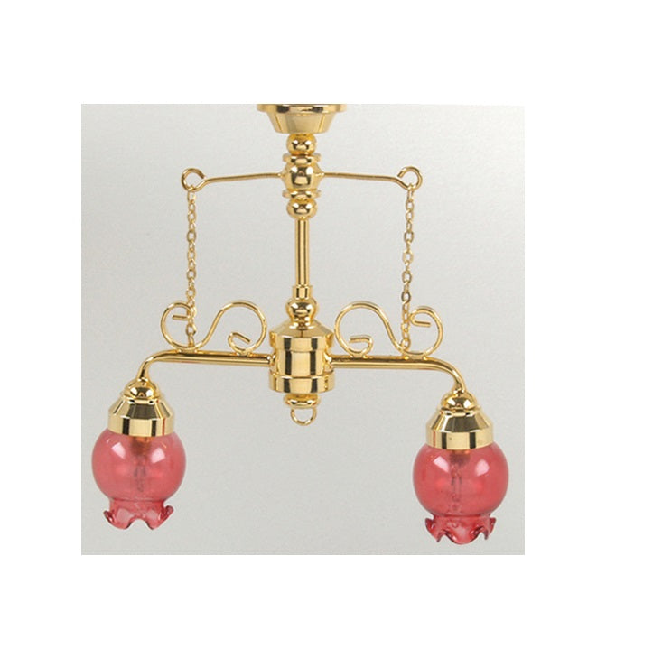 2-arm-loftlampe m/ornate messing