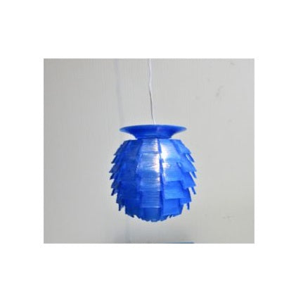 Moderne loftlampe blå kunststof