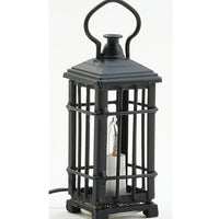 Lanterne, sort metal 12 volt