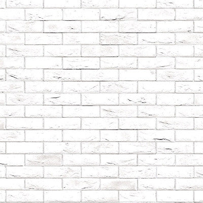 Præget murstenskarton, hvid (Stretcher Bond)