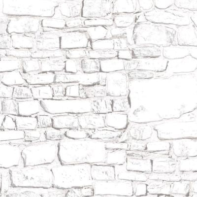 Tapet Whitewashed stone wall (karton)